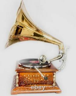 Vintage 1880 Hmv Gramophone Avec Antique Musique Ancienne Place Box Phonographe Bg 05