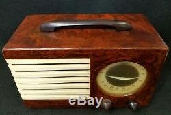 Vintage 1940 Emerson Catalin Bakélite Antique Radio Vieux Travaux Tube