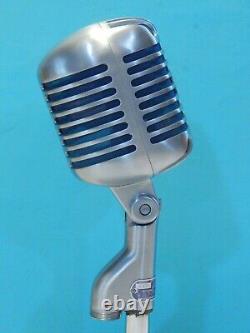 Vintage 1961 Shure 55s Microphone Et Stand Déco Antique Old Elvis Prop Astatic