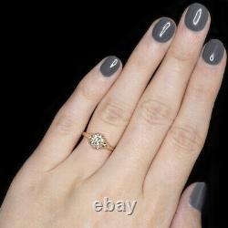 Vintage 1.25ct Vs2 Diamond Engagement Ring Old Europeen Cut Rose Gold Antique
