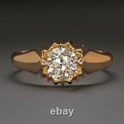 Vintage. 62ct I Vs2 Diamond Engagement Ring Old Europeen Cut Rose Gold Antique