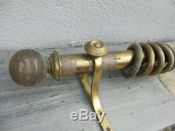 Vintage Brass Rideau Pole & Anneaux Rod Architectural Antique Old 43