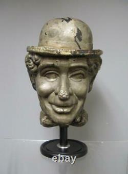 Vintage Chaplin Charlie Masque Collectible 1950s Mold Scale1 Musée Stand Rare Vieux