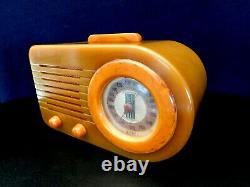 Vintage Gem Mint Pre War 2 Onyx Vert Bullet Old Antique Fada Catalin Tube Radio