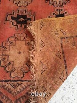 Vintage Old Carpet Marocain Berber Rug Oriental, 6,9 X 3,7 Pi