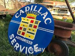 Vintage Vintage Old Look Cadillac Look Signe En Porcelaine. Livraison Gratuite