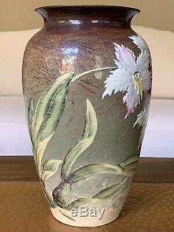 Weller Vintage Poterie Company Floral Vase Sur Glaçure Décoration Antique Vtg